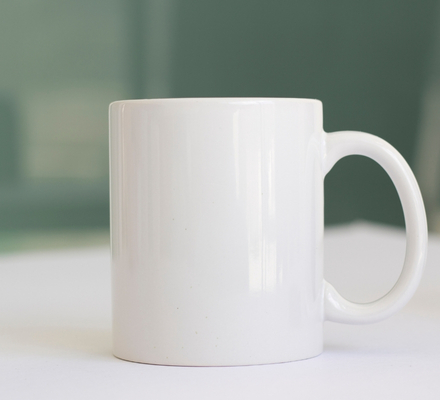 A large white coffee mug featured in the article "Best Drinks to Mitigate Hypertension" at StocktonCardiology.com